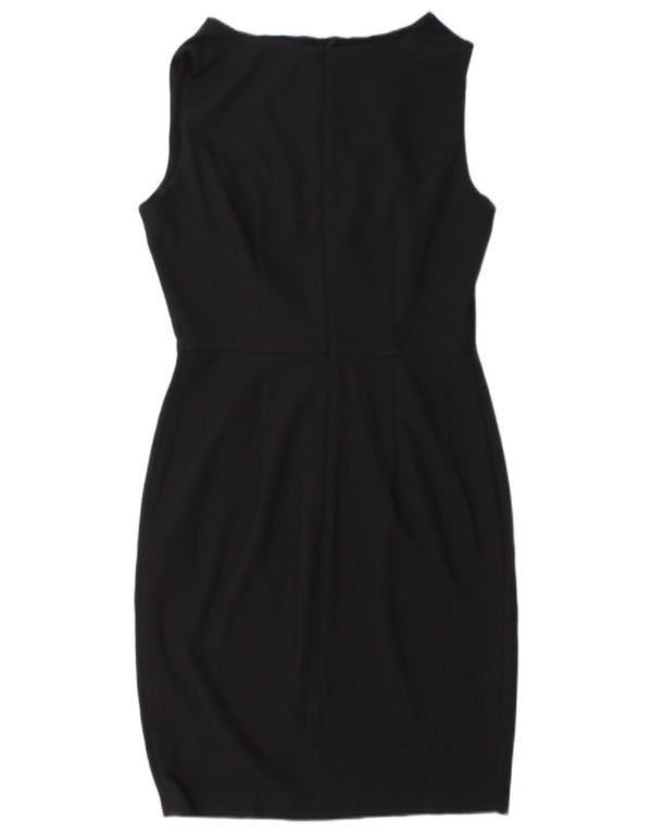 Zara Womens Sleeveless Sheath Dress UK 14 Medium Black Polyester