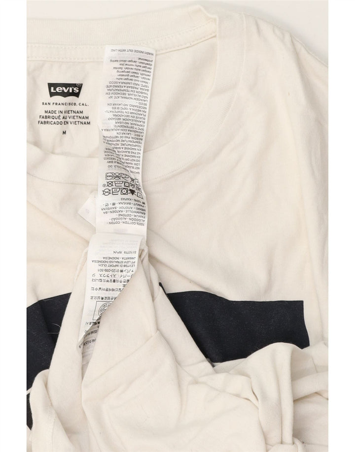 Levi's Mens Graphic T-Shirt Top Medium White Cotton