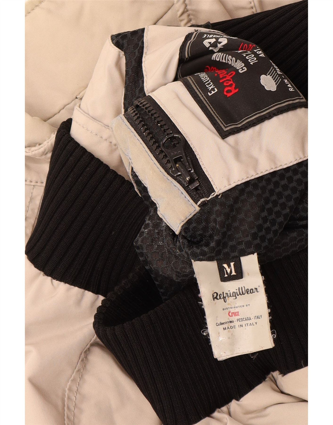 Refrigiwear Womens Cruz Bomber Jacket UK 14 Medium Beige Polyamide