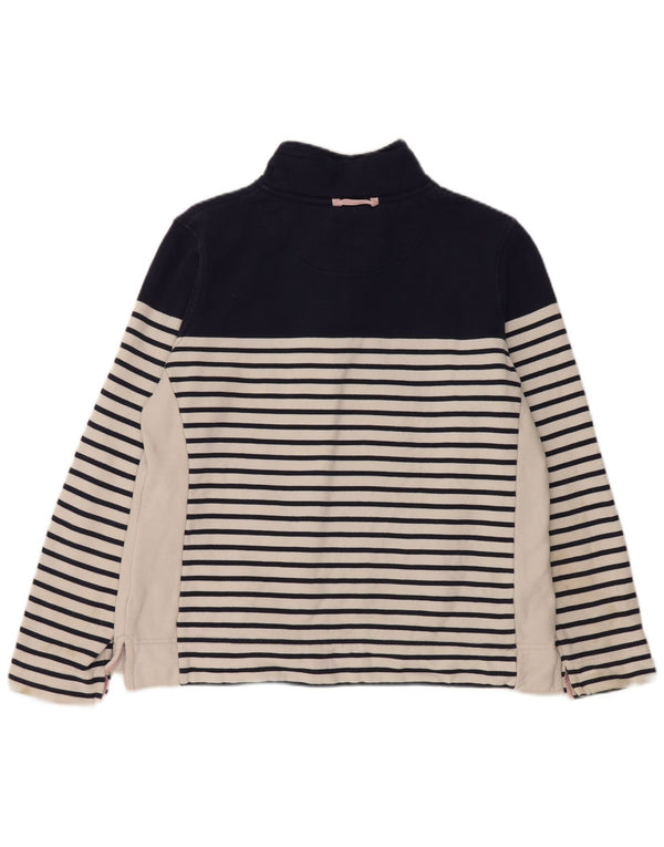 Crew Clothing Womens Sweatshirt Jumper UK 12 Medium Navy Blue Striped