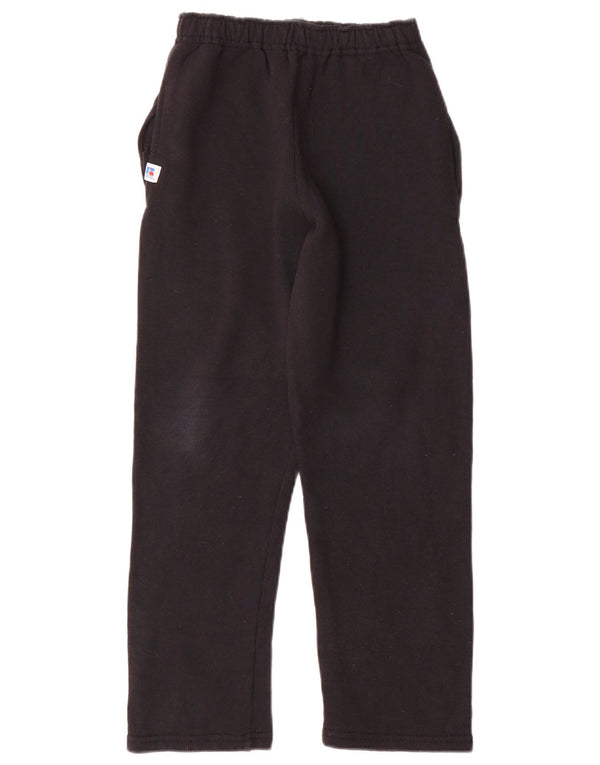 RUSSELL ATHLETIC Boys Tracksuit Trousers 13-14 Years Medium Black Cotton