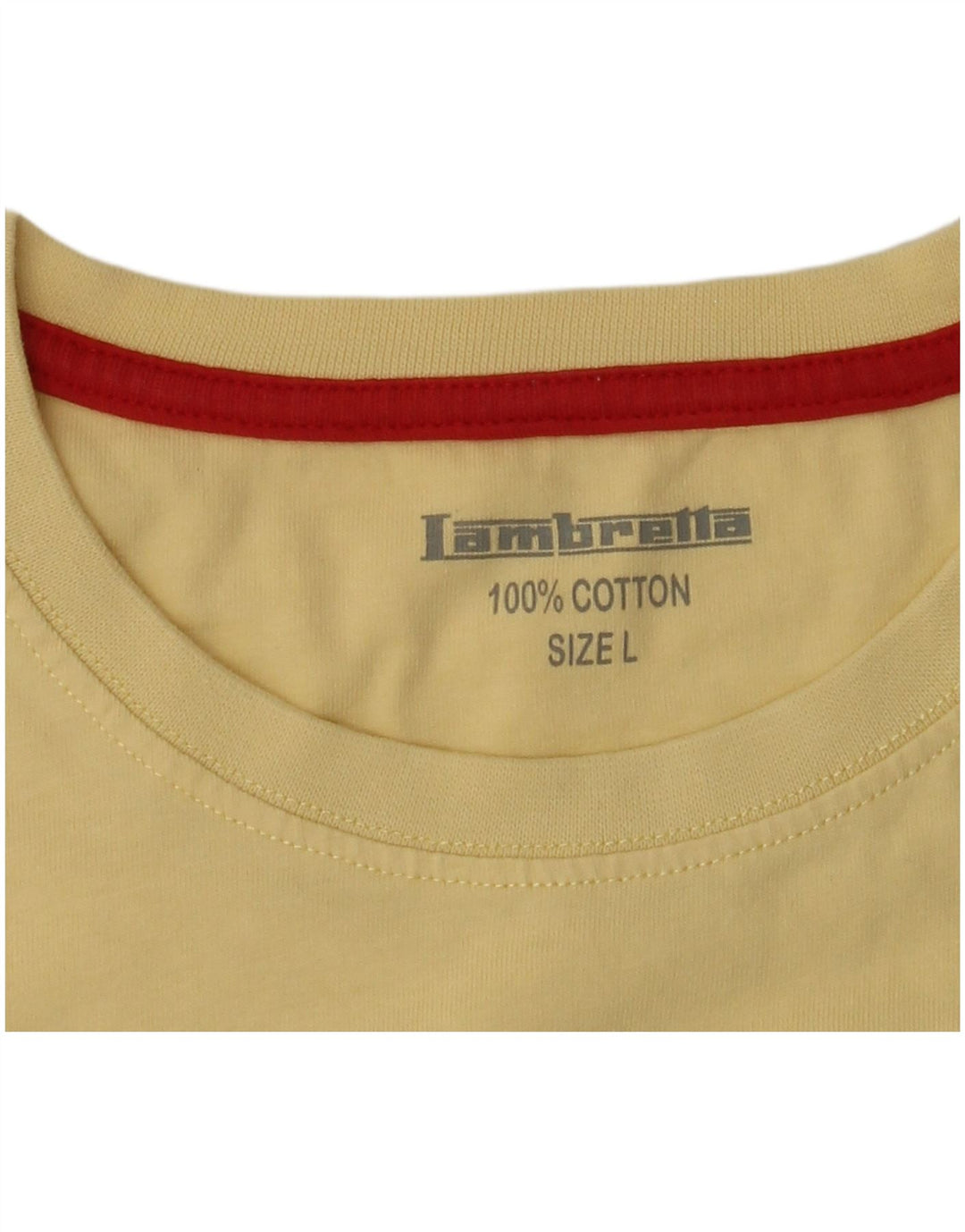 Lambretta Mens Graphic T-Shirt Top Large Yellow Cotton