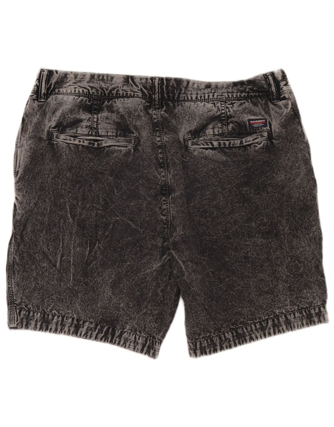 Superdry Mens Denim Shorts W34 Large Grey Cotton