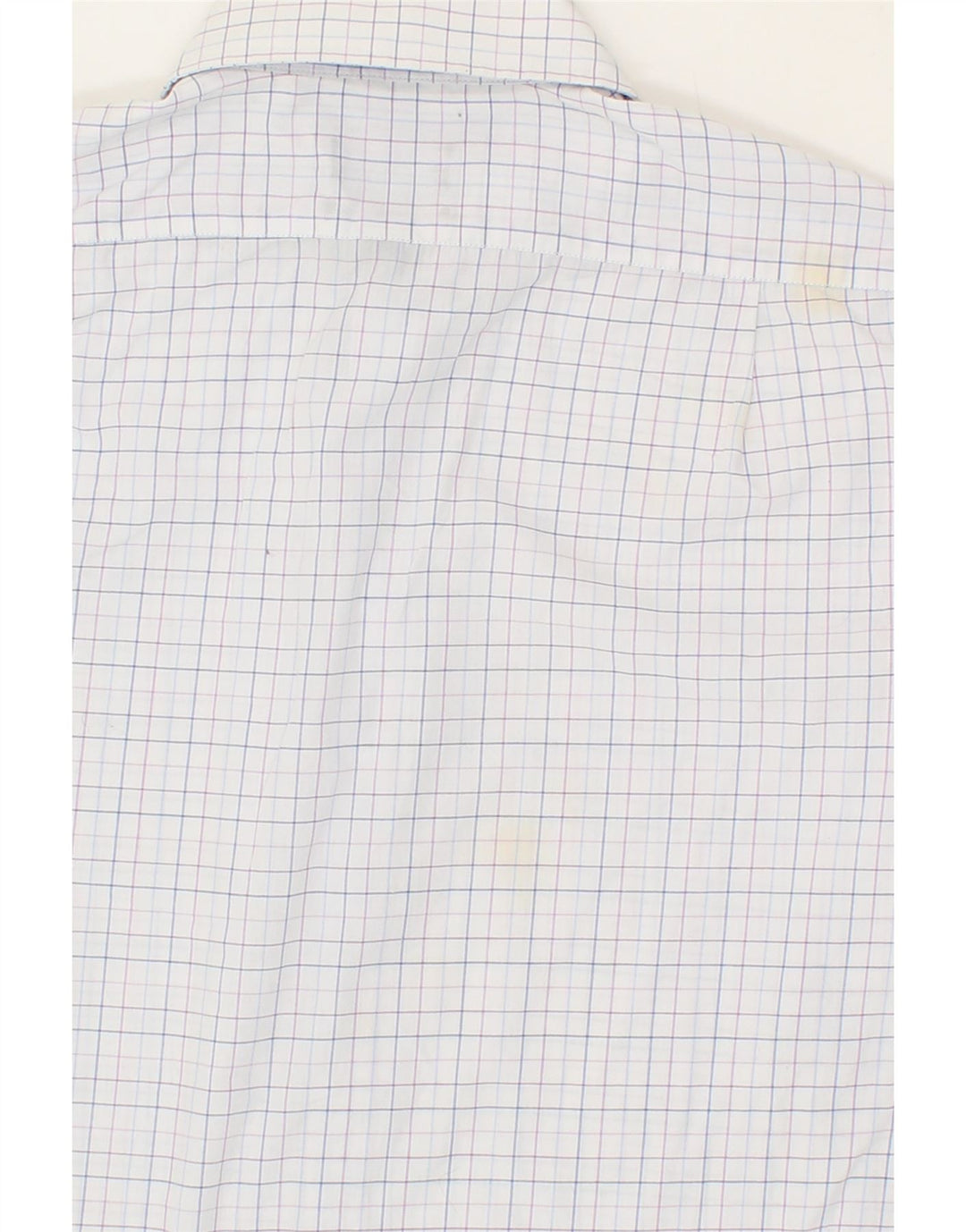 DOCKERS Mens Fitted Shirt Size 15 1/2 Medium White Check Cotton Vintage Dockers and Second-Hand Dockers from Messina Hembry 