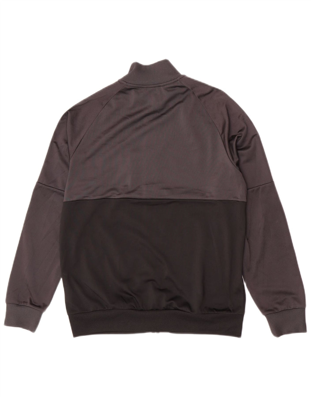 Adidas Boys Tracksuit Top Jacket 13-14 Years Grey Colourblock Polyester