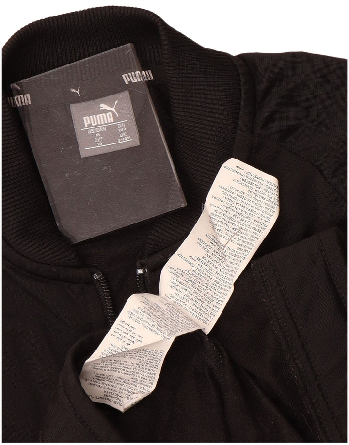 PUMA Boys Tracksuit Top Jacket 9-10 Years Black Colourblock Polyester