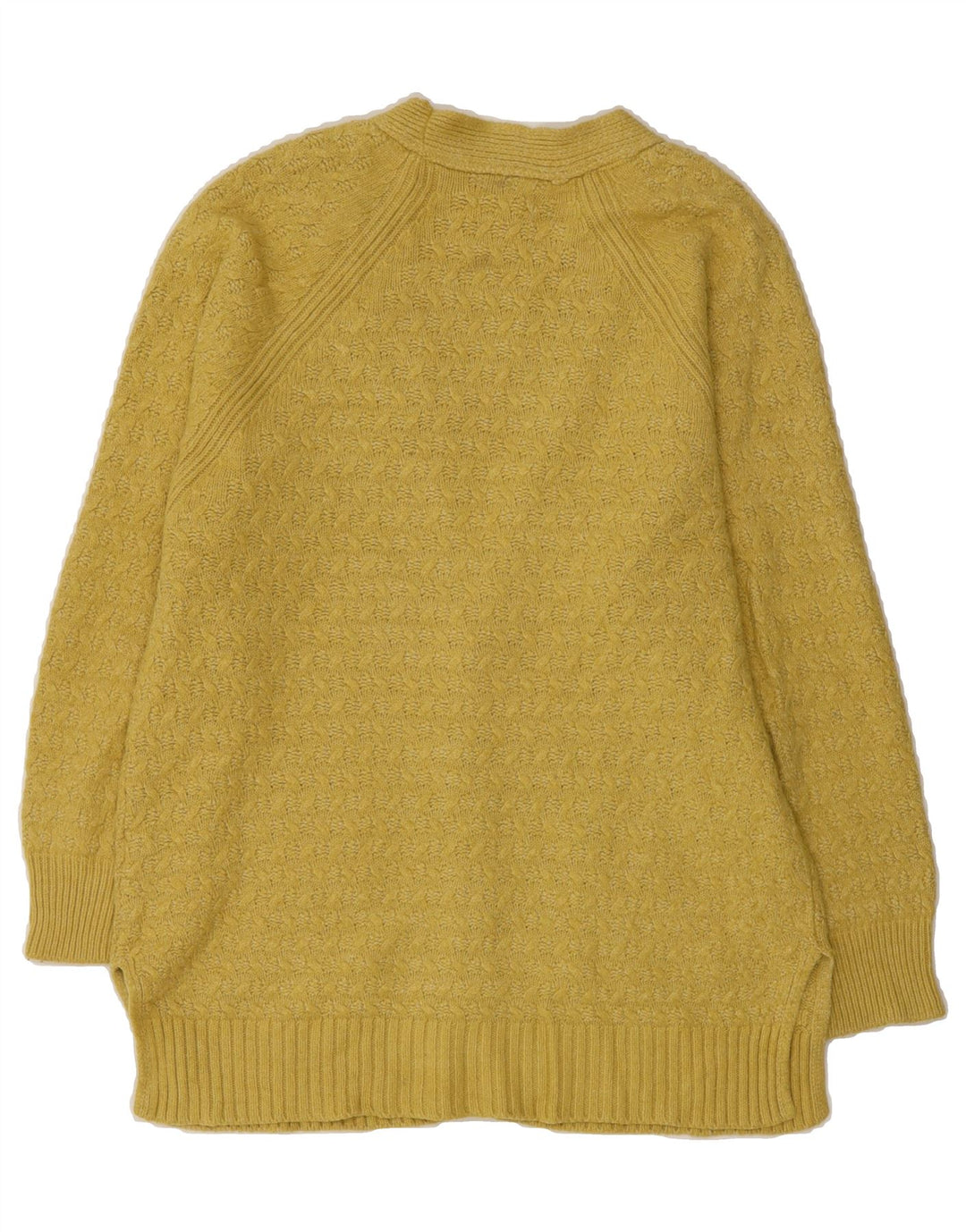 FAT FACE Womens Open Cardigan Sweater UK 12 Medium  Yellow Viscose Vintage Fat Face and Second-Hand Fat Face from Messina Hembry 