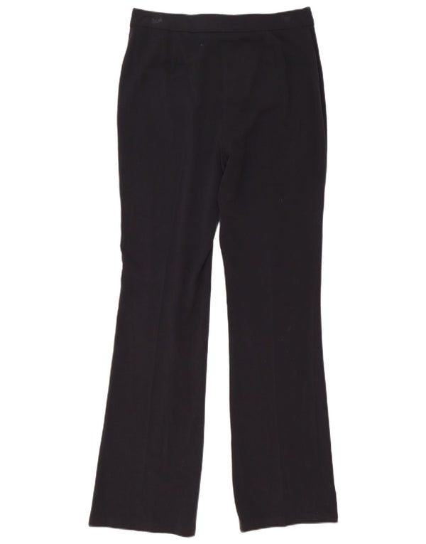 Marks & Spencer Womens Straight Casual Trousers UK 10 Small W27 L32 Black