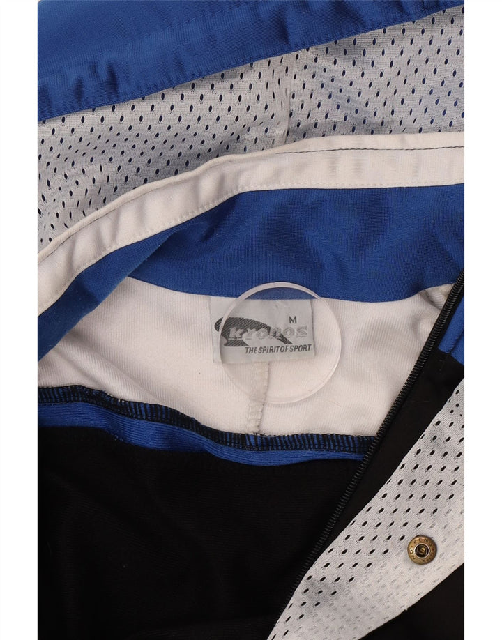 Kronos Mens Hooded Tracksuit Top Jacket Medium Black Colourblock Polyester