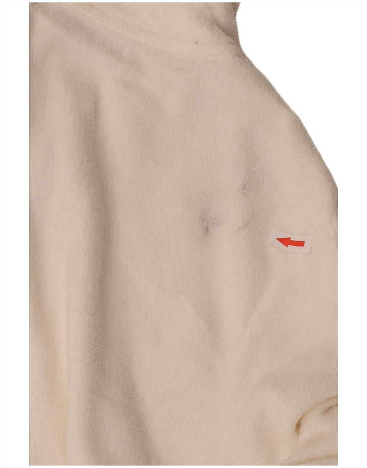 Marks & Spencer Womens Fleece Jacket UK 12 Medium Off White Polyester