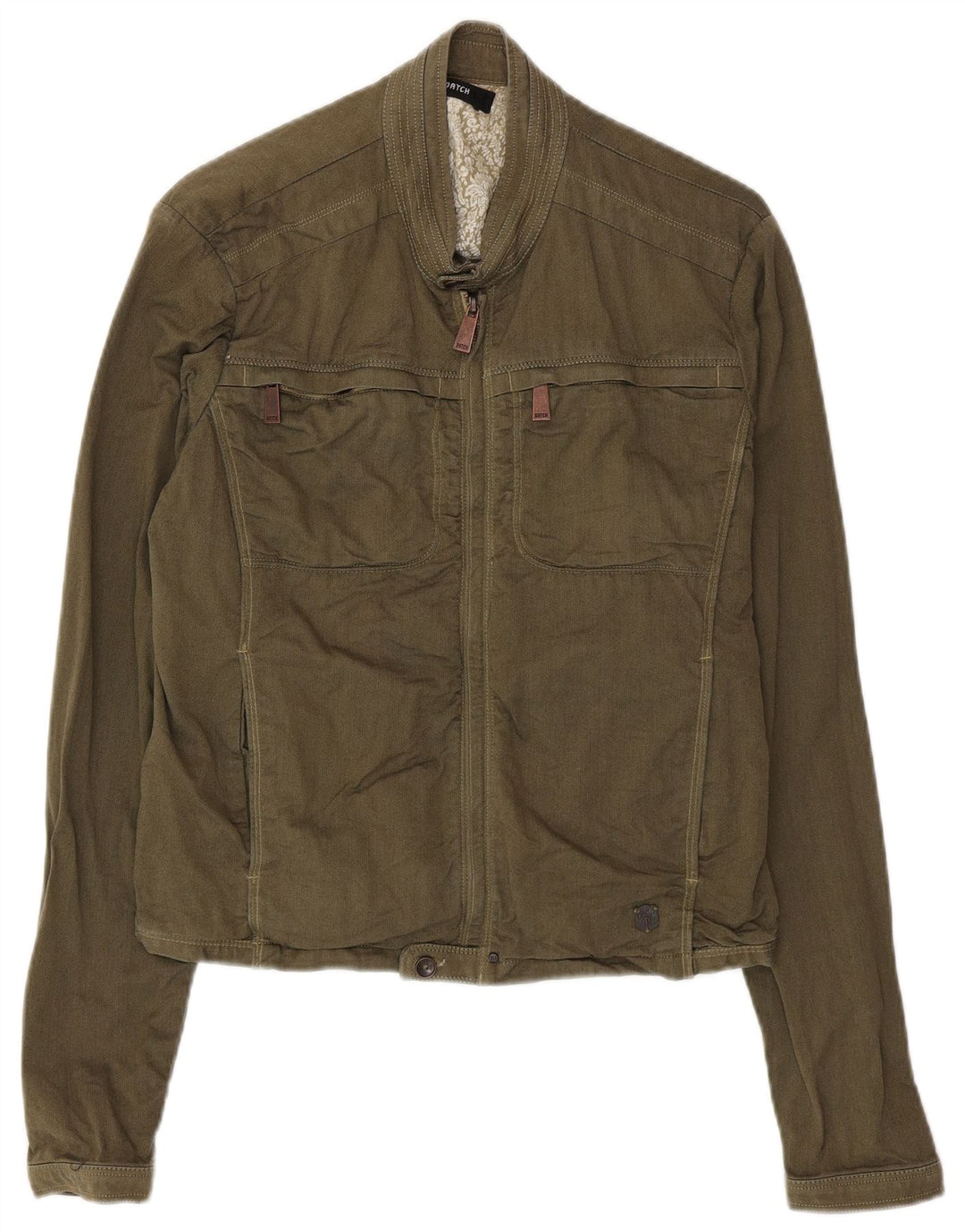 Datch Mens Utility Jacket UK 38 Medium Khaki Cotton