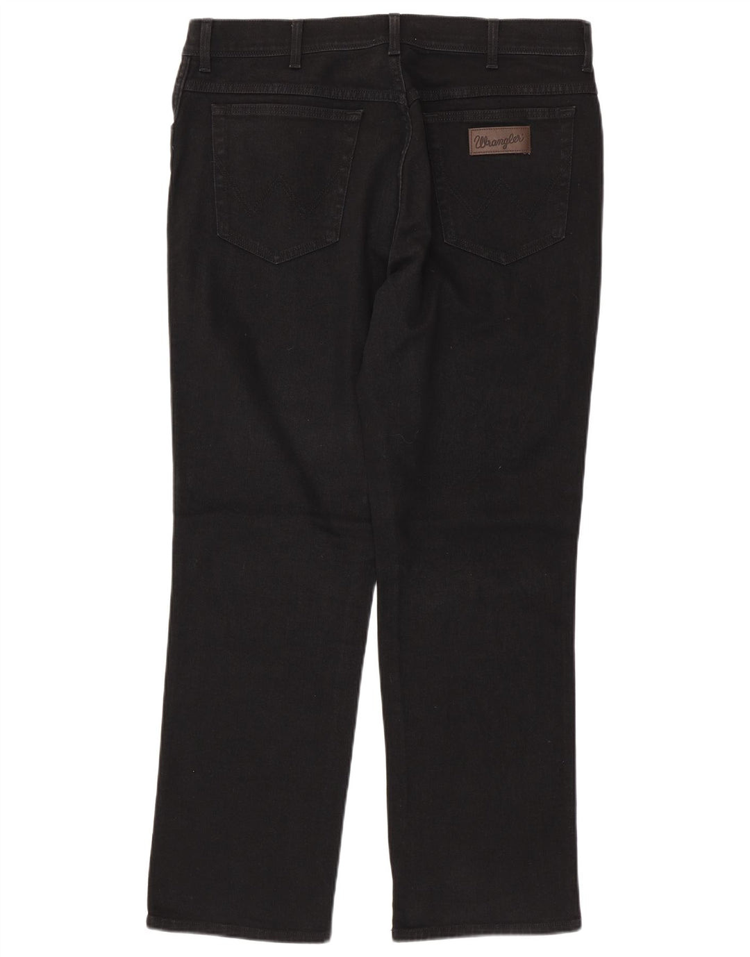 WRANGLER Mens Texas Straight Jeans W38 L32 Black Cotton