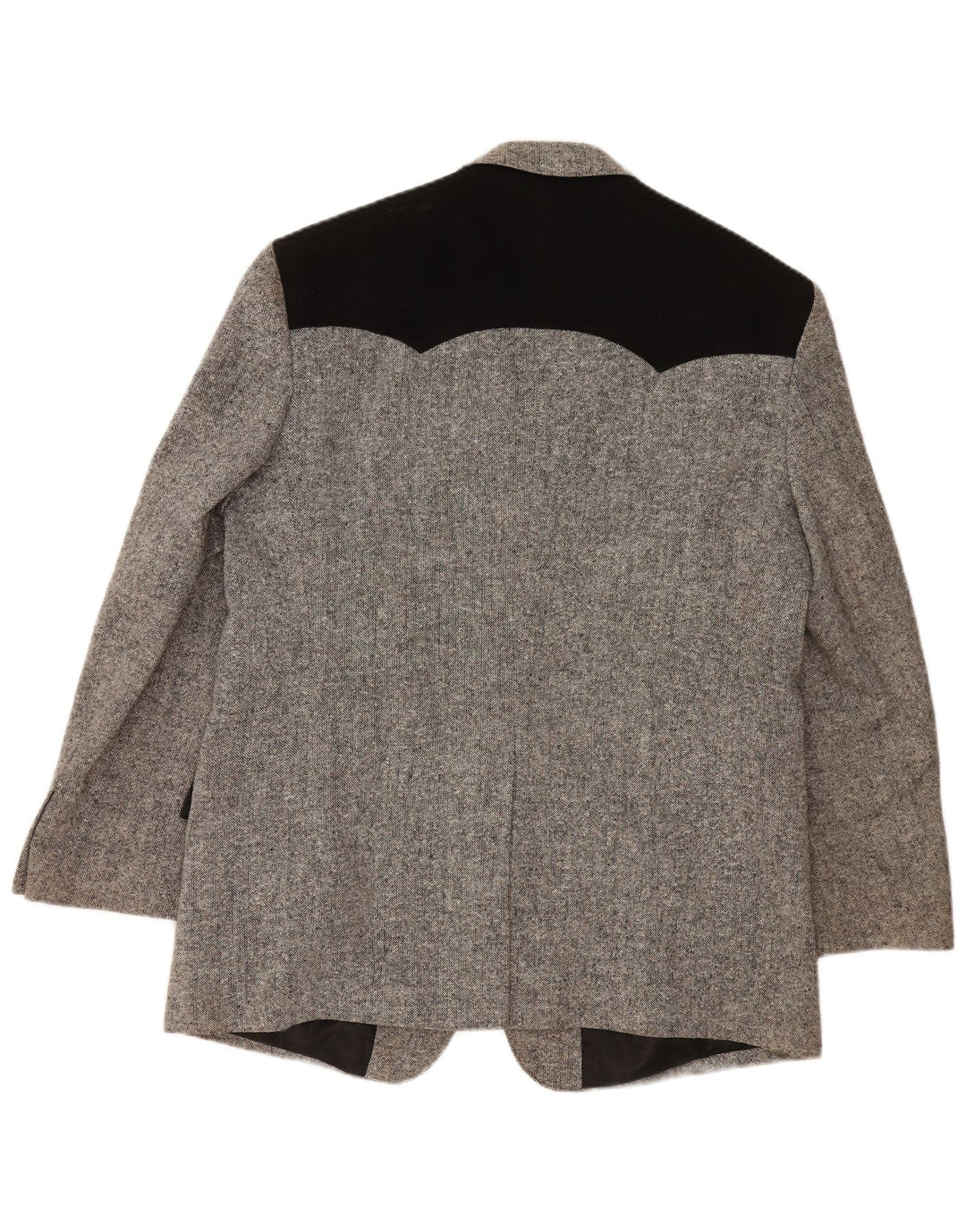 STOCKERPOINT Mens 2 Button Blazer Jacket UK 44 2XL Grey Colourblock Wool