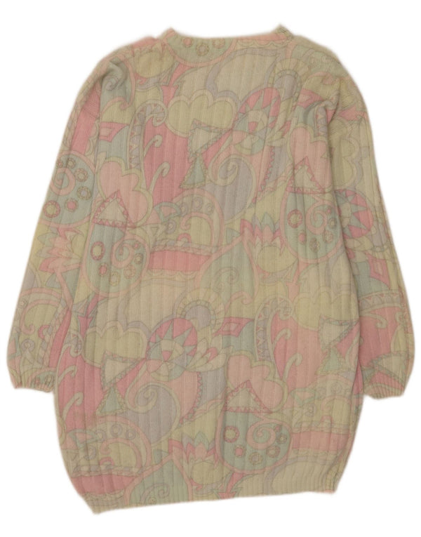 Vintage Womens Boat Neck Jumper Sweater UK 16 Large Multicoloured Paisley