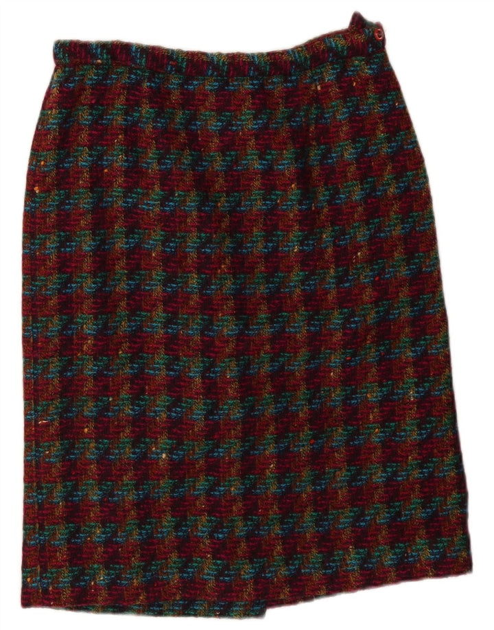 Vintage Womens Pencil Skirt W30 Medium Multicoloured Check