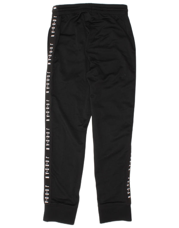 JORDAN Boys Graphic Tracksuit Trousers Joggers 8-9 Years Small Black