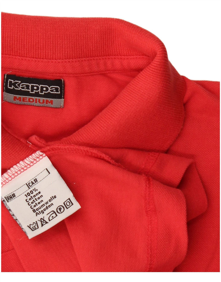Kappa Womens Polo Shirt UK 14 Medium Red Cotton