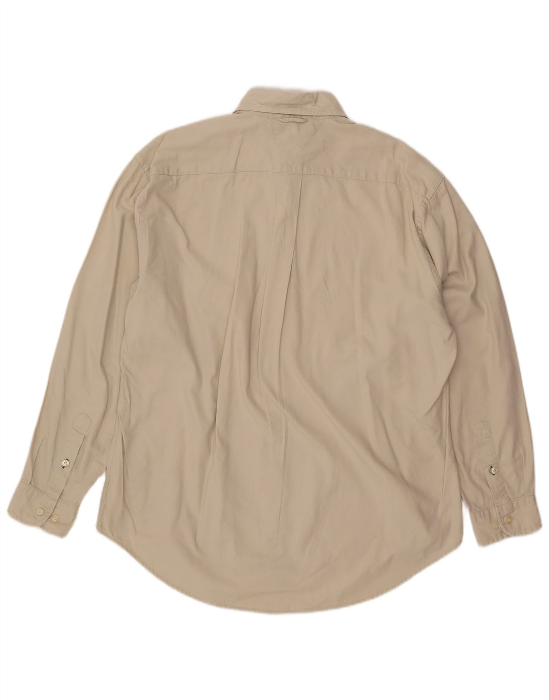 TOMMY HILFIGER Mens Shirt Large Off White Cotton