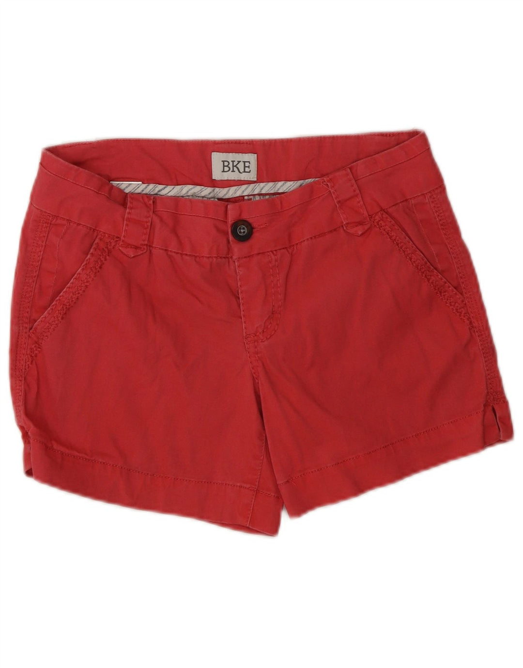 BKE Womens Casual Shorts W26 Small Red Cotton