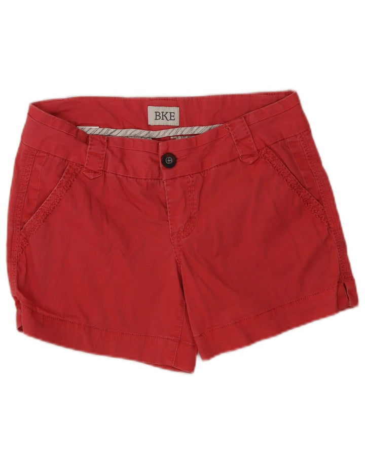 BKE Womens Casual Shorts W26 Small Red Cotton
