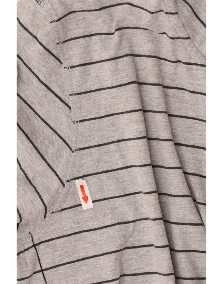 Mossimo Mens Hoodie Jumper XL Grey Striped Cotton