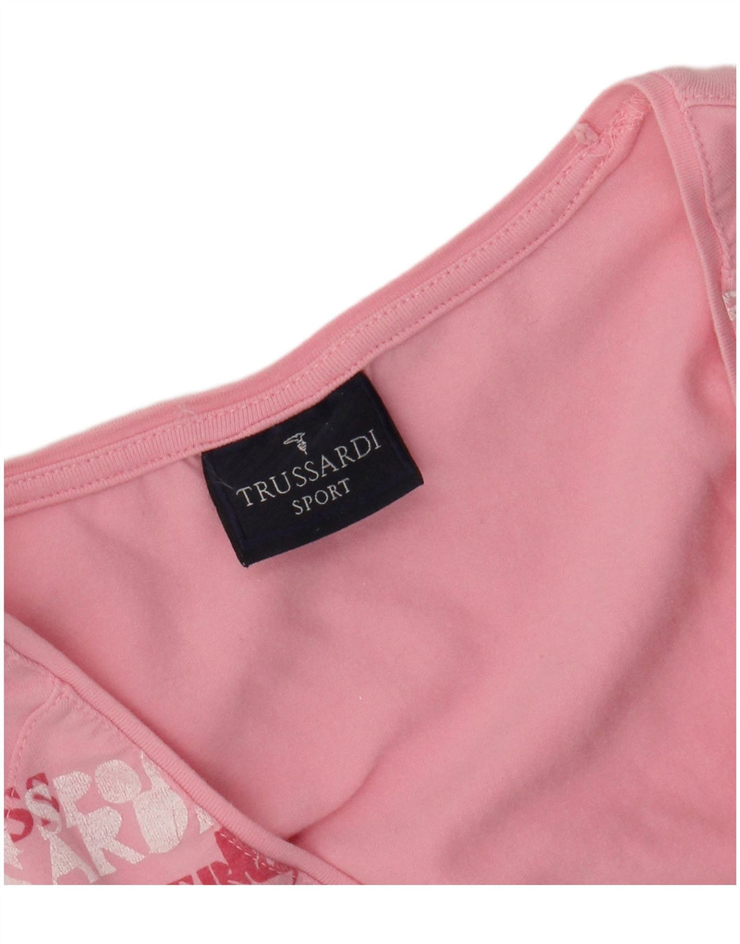 TRUSSARDI Girls Graphic T-Shirt Top 11-12 Years Large Pink