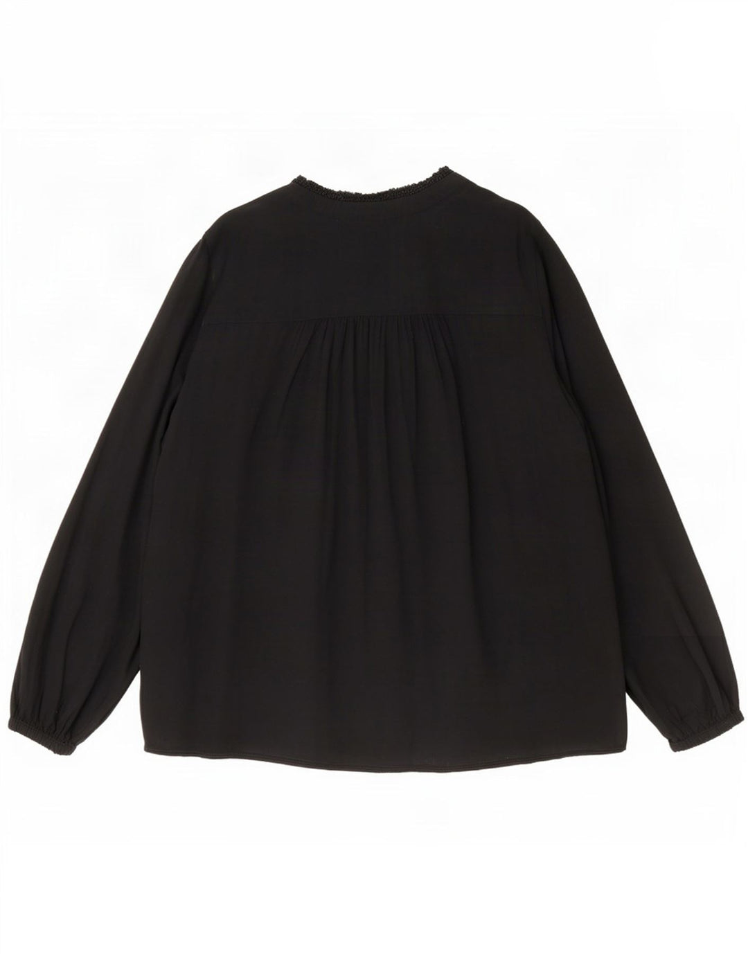 Marks & Spencer Womens Oversized Blouse Top UK 16 Large Black Viscose