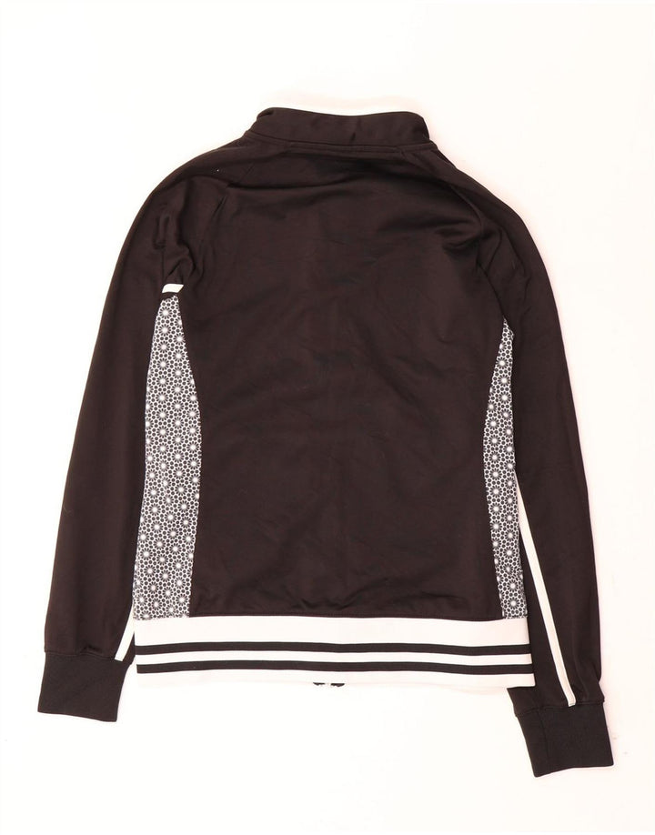 Champion Womens Heritage Fit Tracksuit Top Jacket UK 10 Small Black