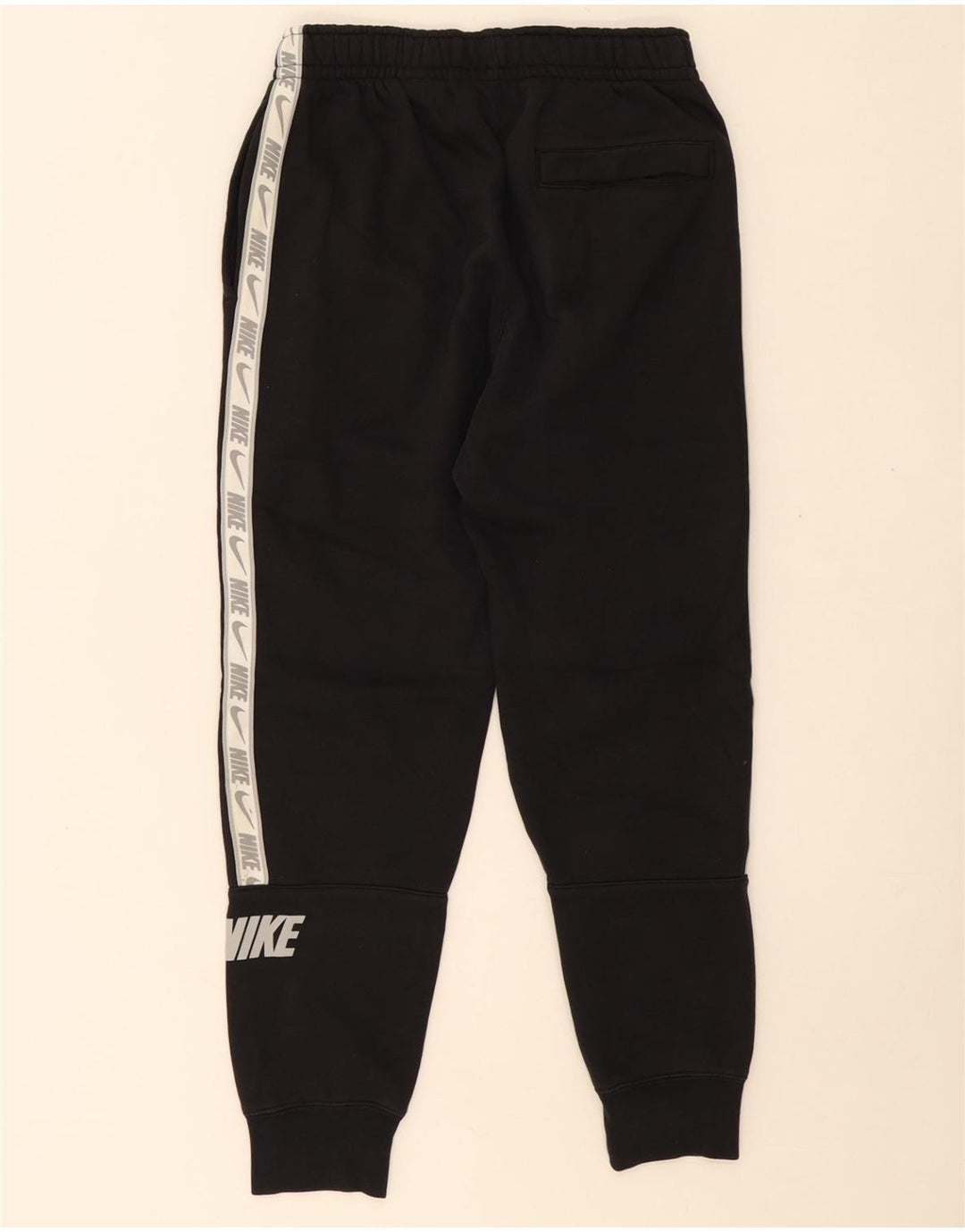 NIKE Mens Graphic Standard Fit Tracksuit Trousers Joggers XS Black Cotton