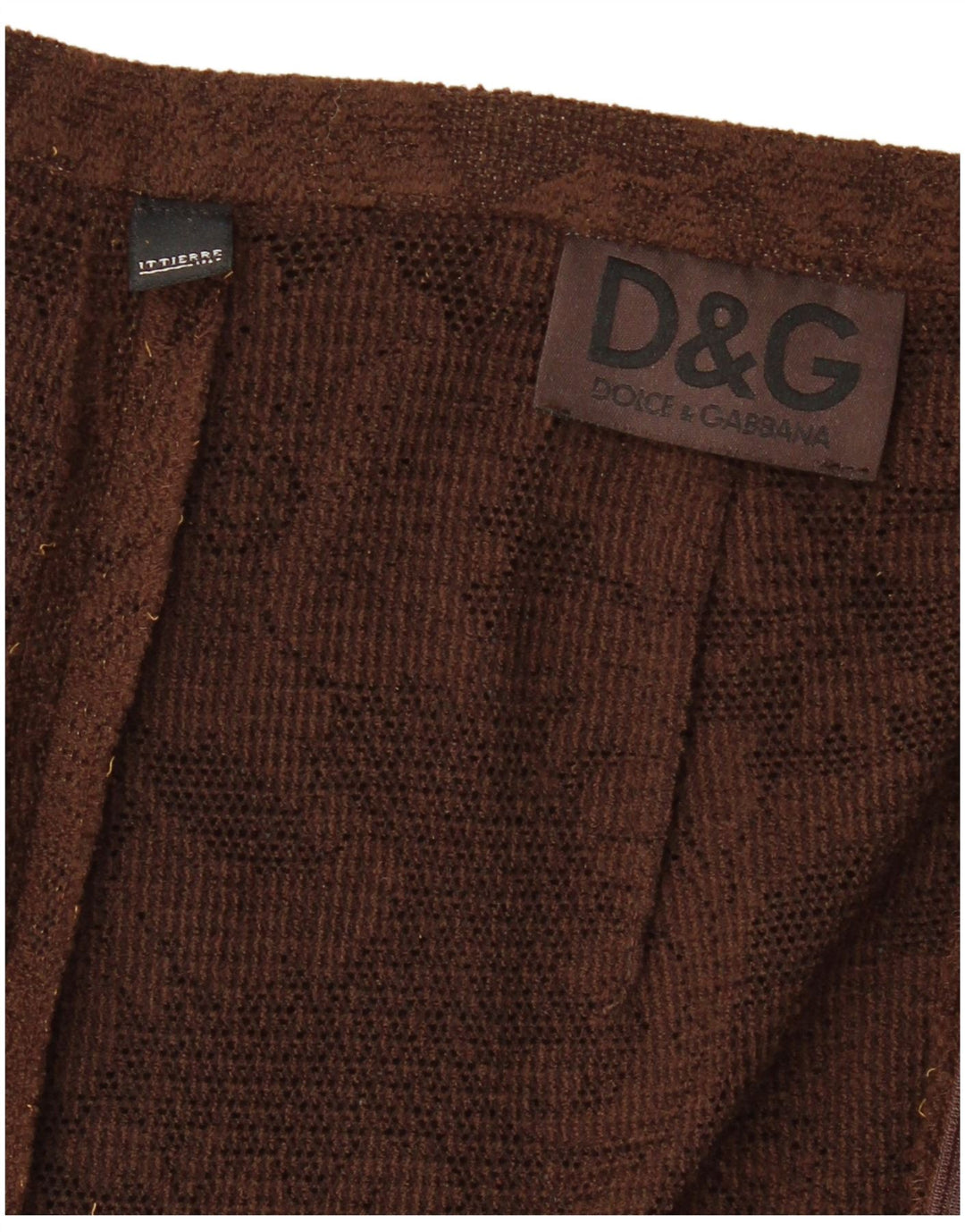 DOLCE & GABBANA Womens Knit Maxi Skirt W26 Small Brown Floral