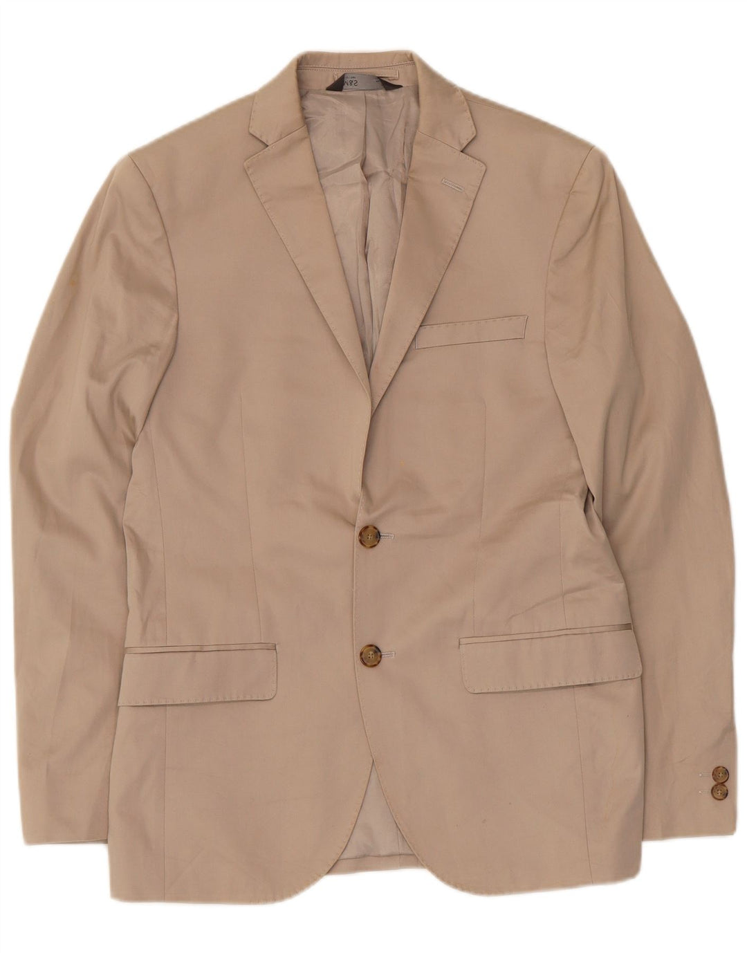 Marks & Spencer Mens 2 Button Slim Fit Blazer Jacket UK 36 Small Beige
