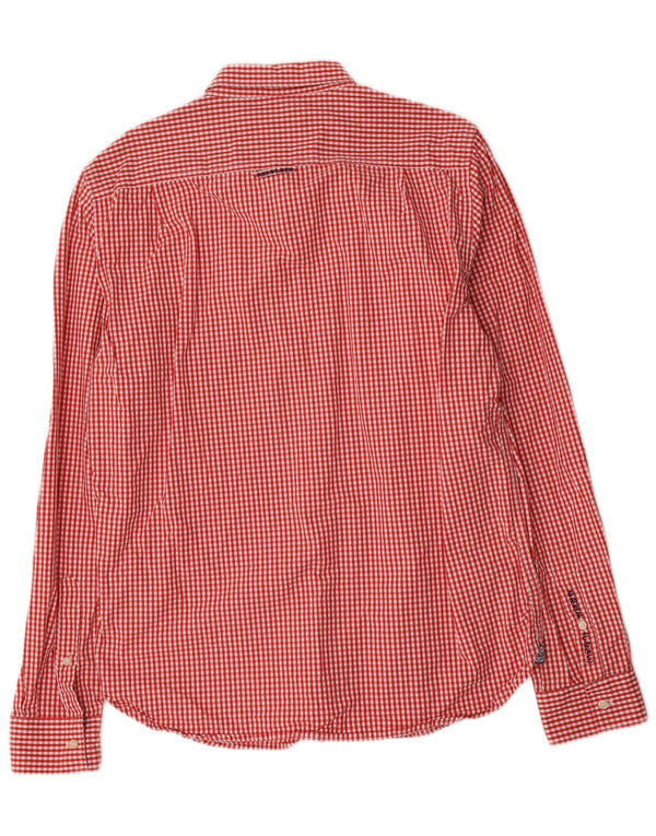 Superdry Mens Shirt XL Red Gingham Cotton