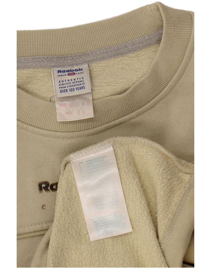 Reebok Mens Graphic Sweatshirt Jumper Medium Green Cotton