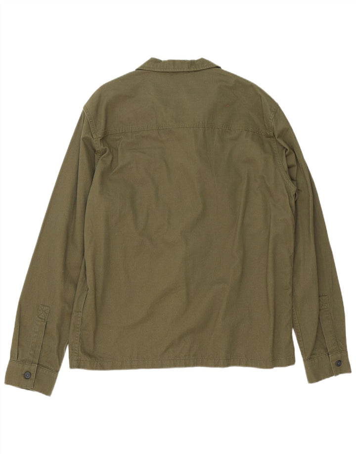 Jack & Jones Mens Shirt Large Khaki Cotton