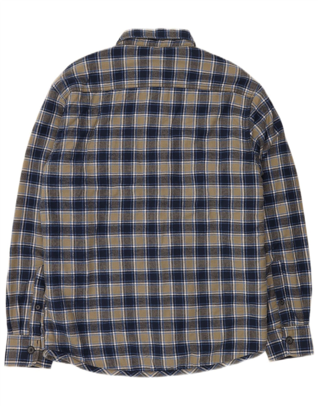 CAMARGUE Mens Lumberjack Flannel Shirt Medium Navy Blue Check Cotton