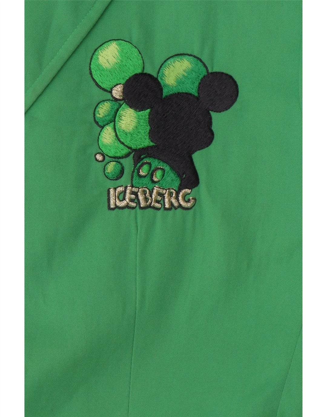 Iceberg Womens Mickey Mouse Graphic Blazer Jacket IT 46 Large Green