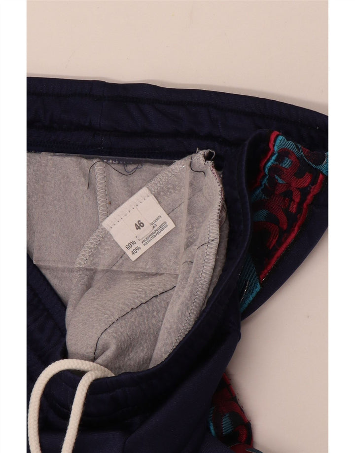 ASICS Womens Graphic Tracksuit Trousers IT 46 Large  Navy Blue Polyamide
