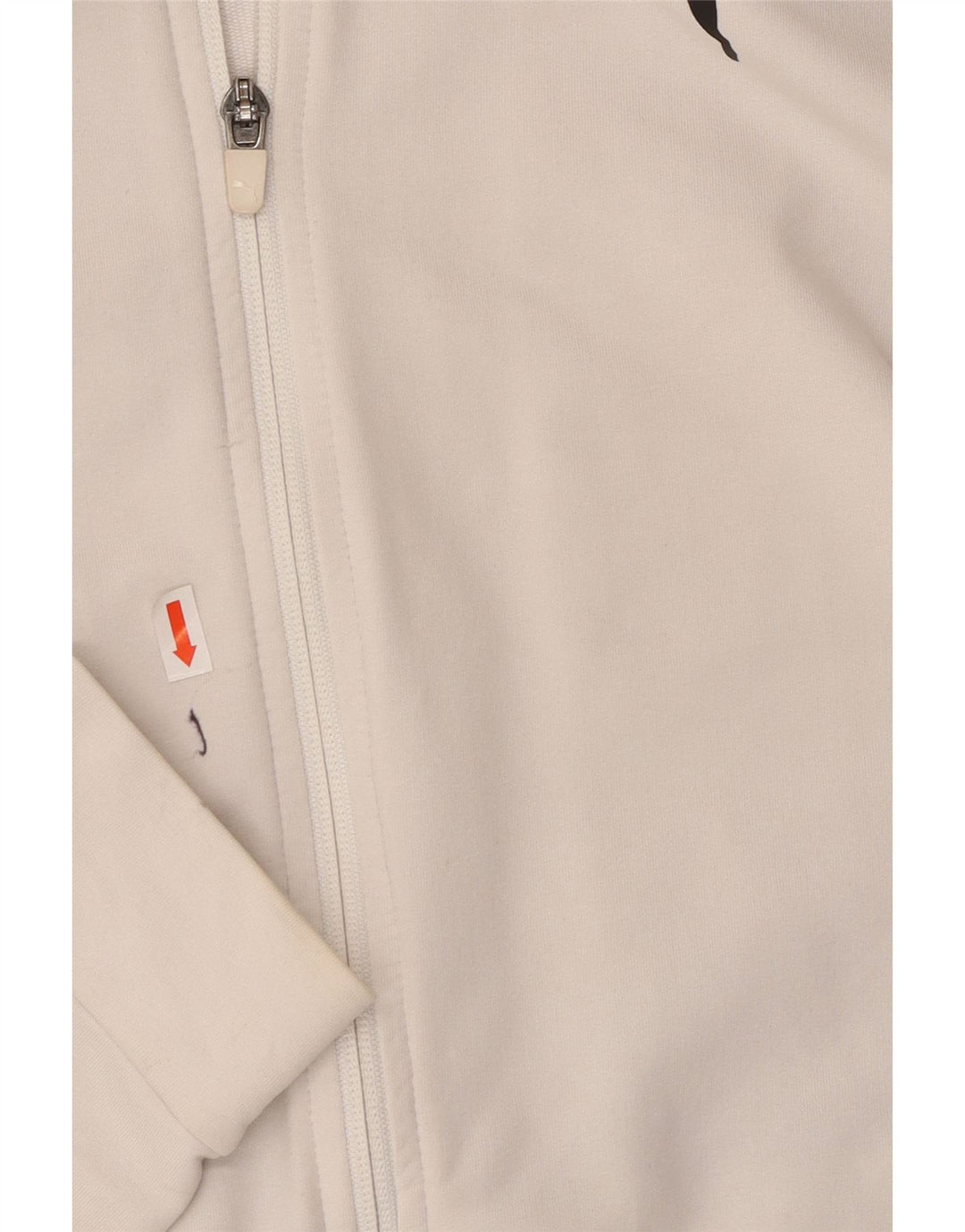 PUMA Womens Graphic Zip Hoodie Sweater UK 10 Small White Colourblock