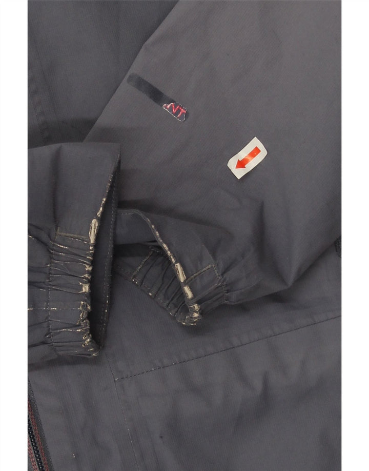 The North Face Womens Hooded Rain Jacket UK 6 XS Grey Polyester