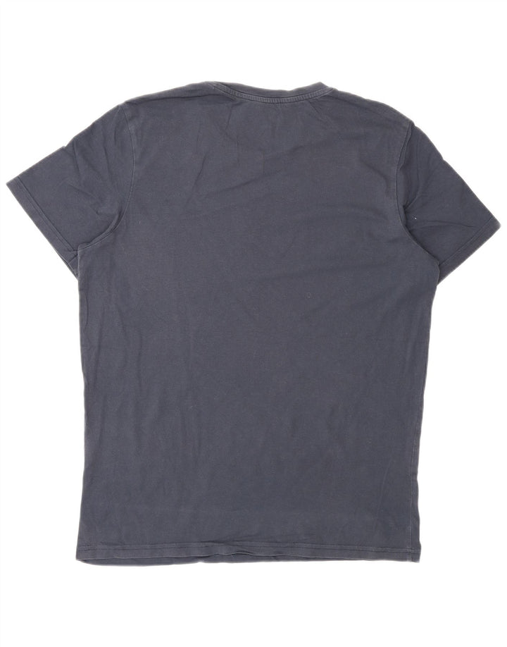 Jack & Jones Mens T-Shirt Top Medium Navy Blue Cotton