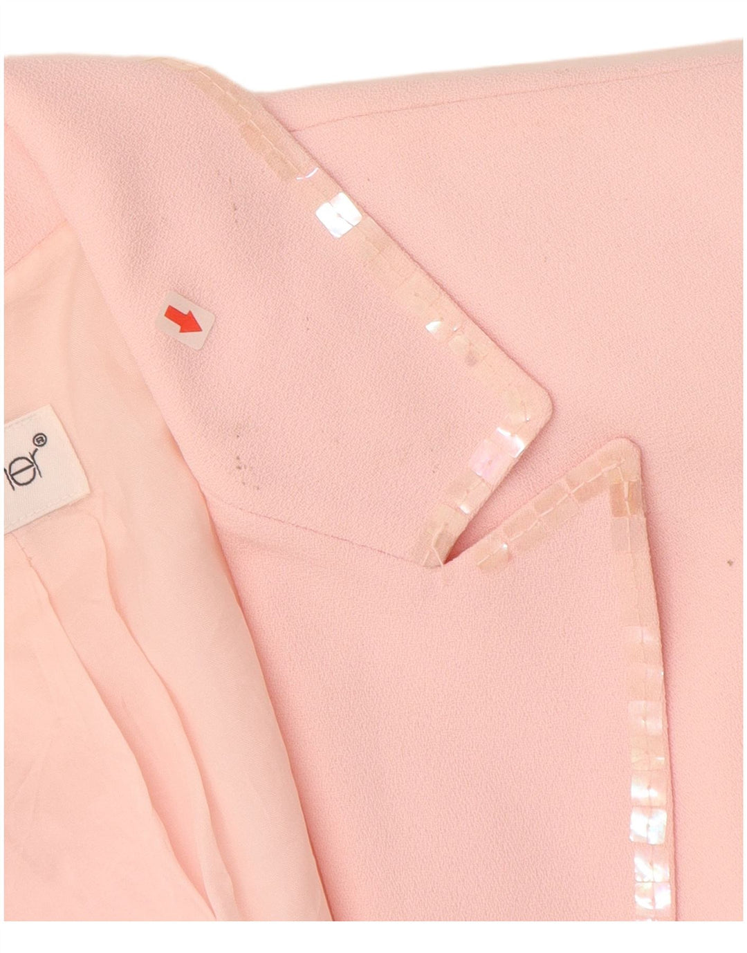 TOGETHER Womens 1 Button Blazer Jacket UK 12 Medium  Pink Polyester