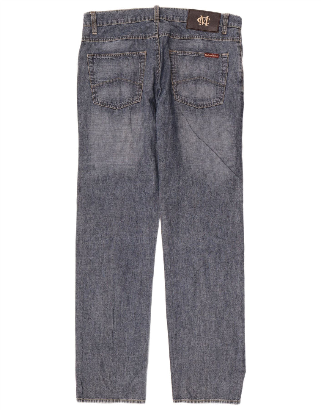 Marlboro Classics Mens Straight Jeans W33 L32 Blue Cotton