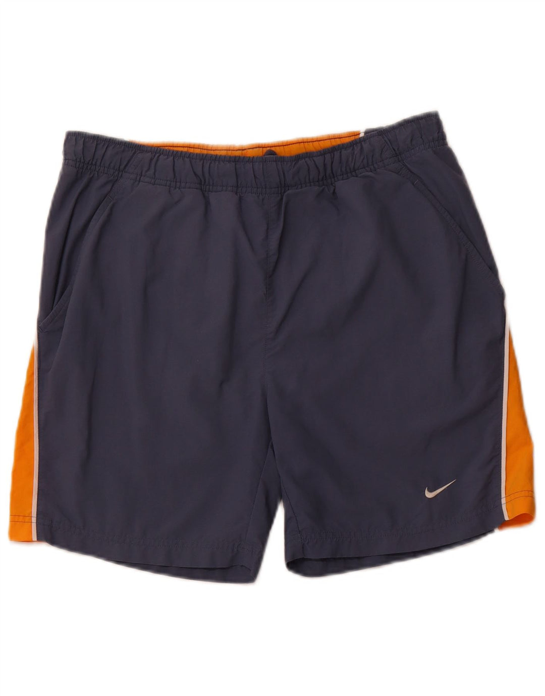NIKE Mens Sport Shorts Small  Navy Blue Colourblock
