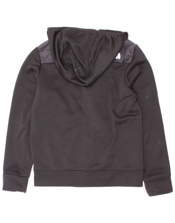 The North Face Boys Zip Hoodie Sweater 9-10 Years Medium Black Colourblock