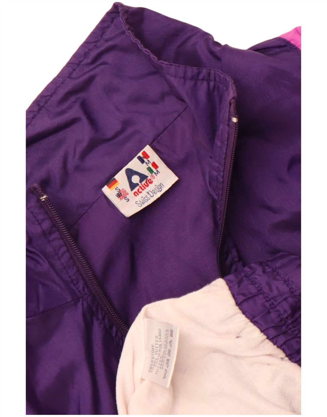 Active Womens Tracksuit Top Jacket UK 14 Medium Purple Polyamide