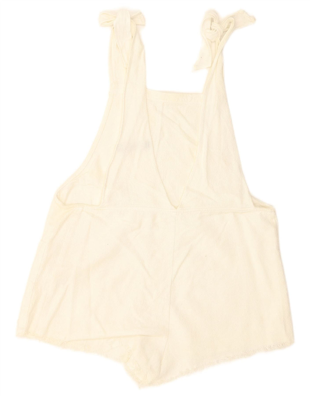 Zara Womens Dungarees Shorts Medium W36 Off White Cotton