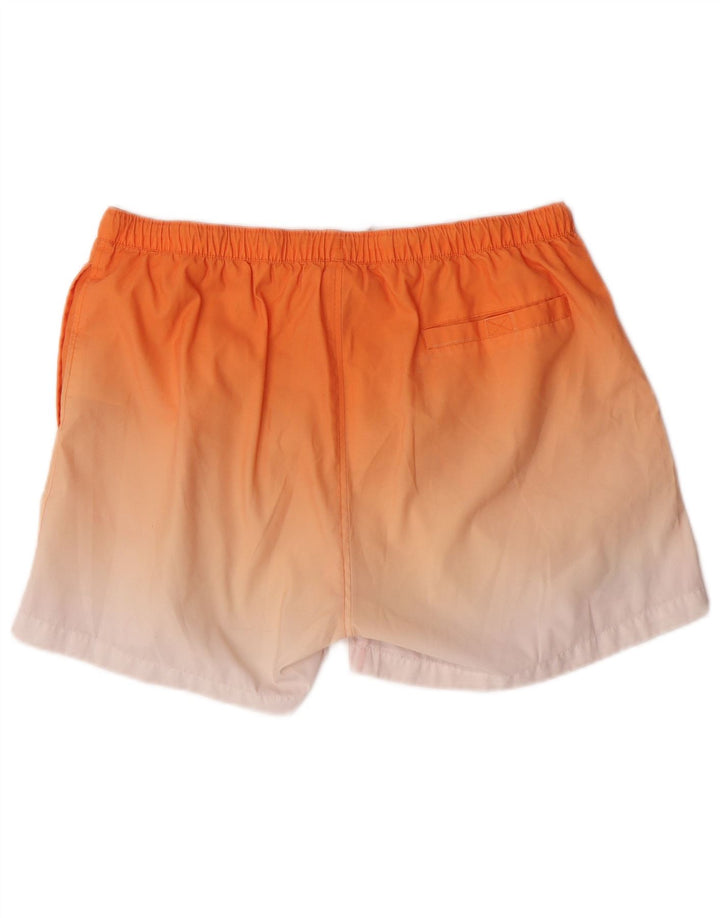 ELLESSE Mens Graphic Swimming Shorts Large Orange Tie Dye Polyester
