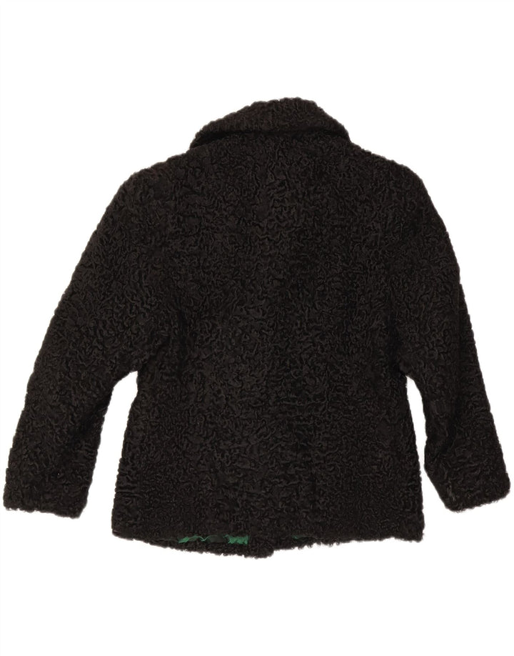 BUCHARA Womens Fur Overcoat UK 10 Small Black Karakul Vintage Buchara and Second-Hand Buchara from Messina Hembry 