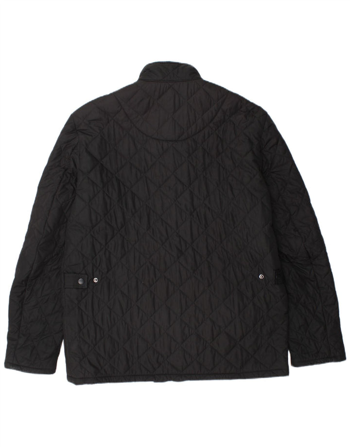 BARBOUR Mens Quilted Jacket UK 40 Large Black