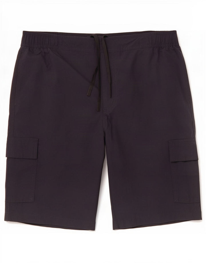 Marks & Spencer Mens Cargo Shorts Large W34 Black Polyamide
